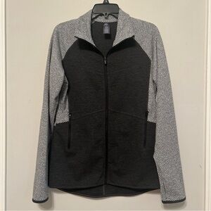 Champion Utility Jacket Black and Grey Color-Block Design. Size XL.